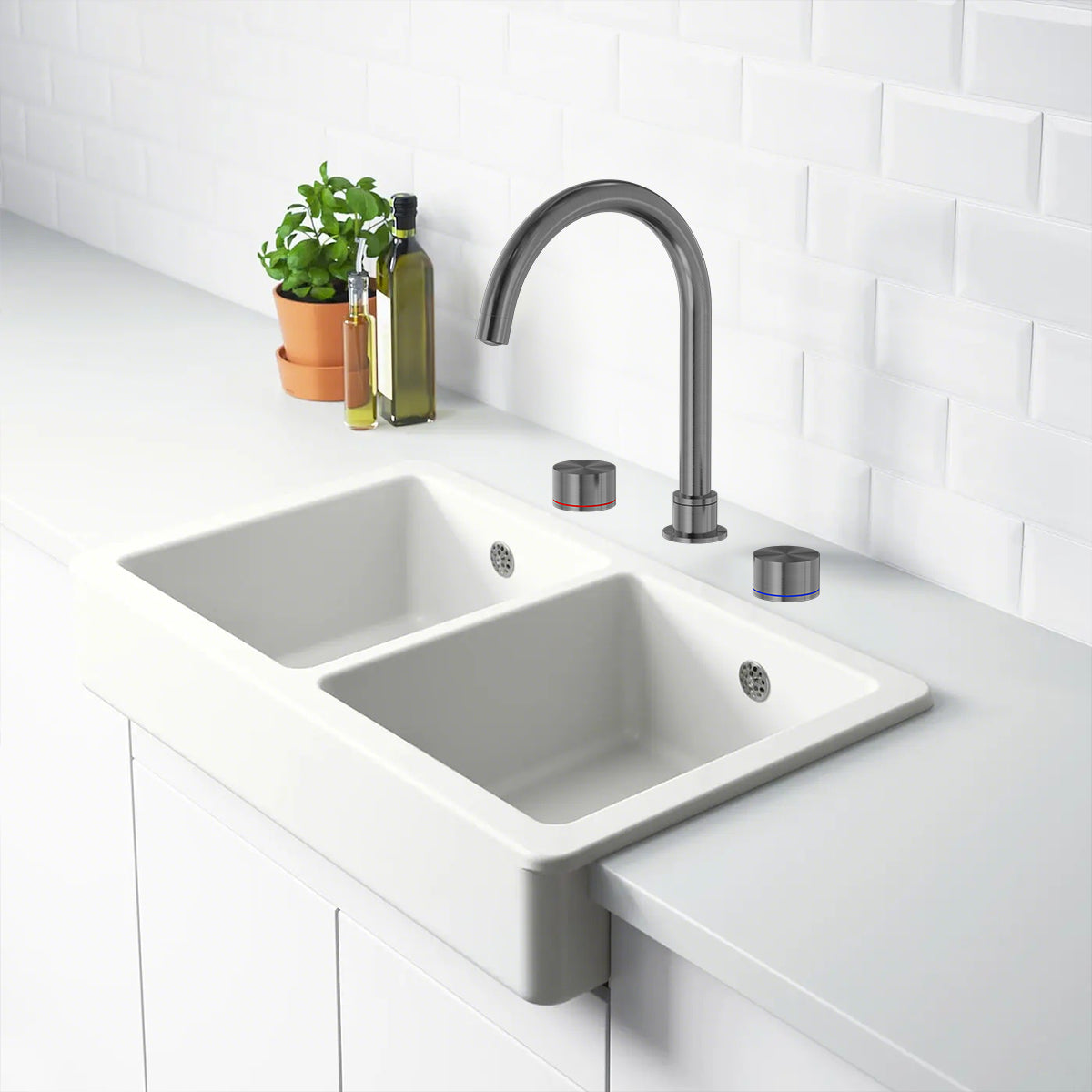 Kara Kitchen Set Gun Metal