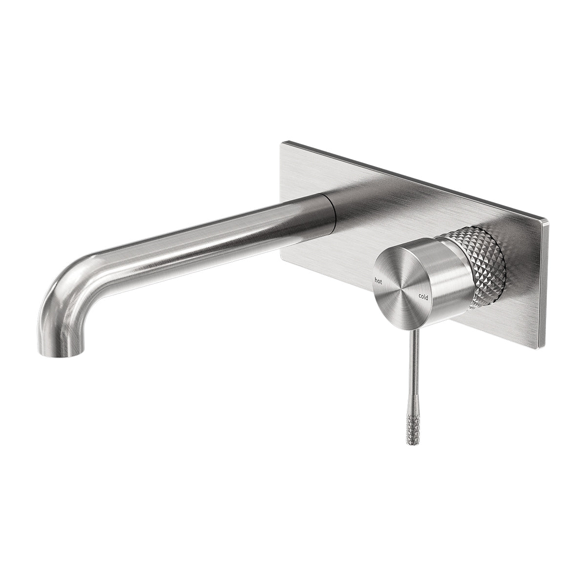 Opal Wall Basin/Bath Mixer 185mm Brushed Nickel