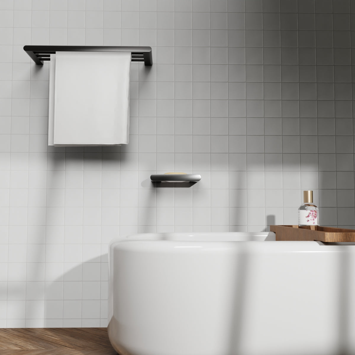 BIANCA SOAP DISH HOLDER GUN METAL