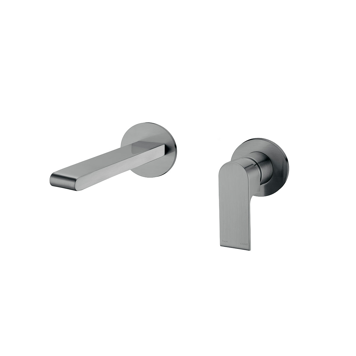 Bianca Wall Basin/Bath Mixer Separate Back Plate 187mm Gun Metal