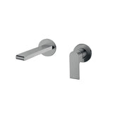 Bianca Wall Basin/Bath Mixer Separate Back Plate 187mm Gun Metal