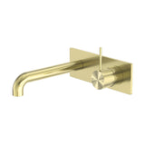 MECCA WALL BASIN/BATH MIXER HANDLE UP 120MM BRUSHED GOLD