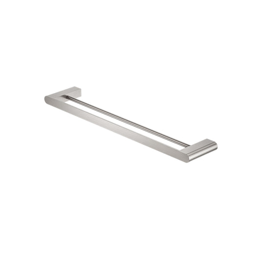 Bianca Double Towel Rail 800mm Brushed Nickel