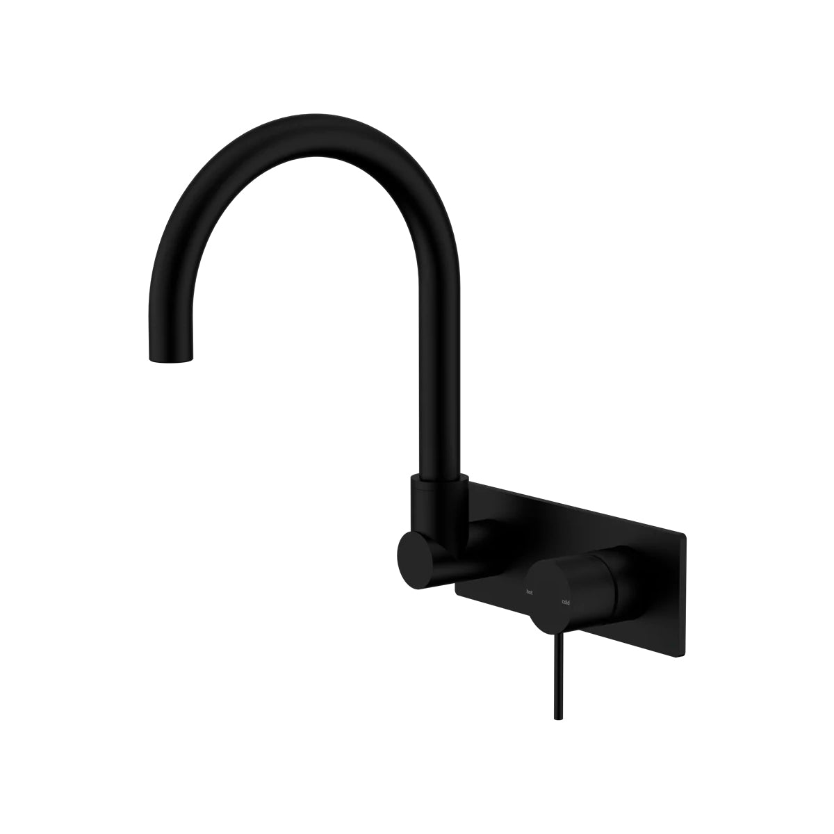 Mecca Wall Basin/Bath Mixer Swivel Spout Matte Black