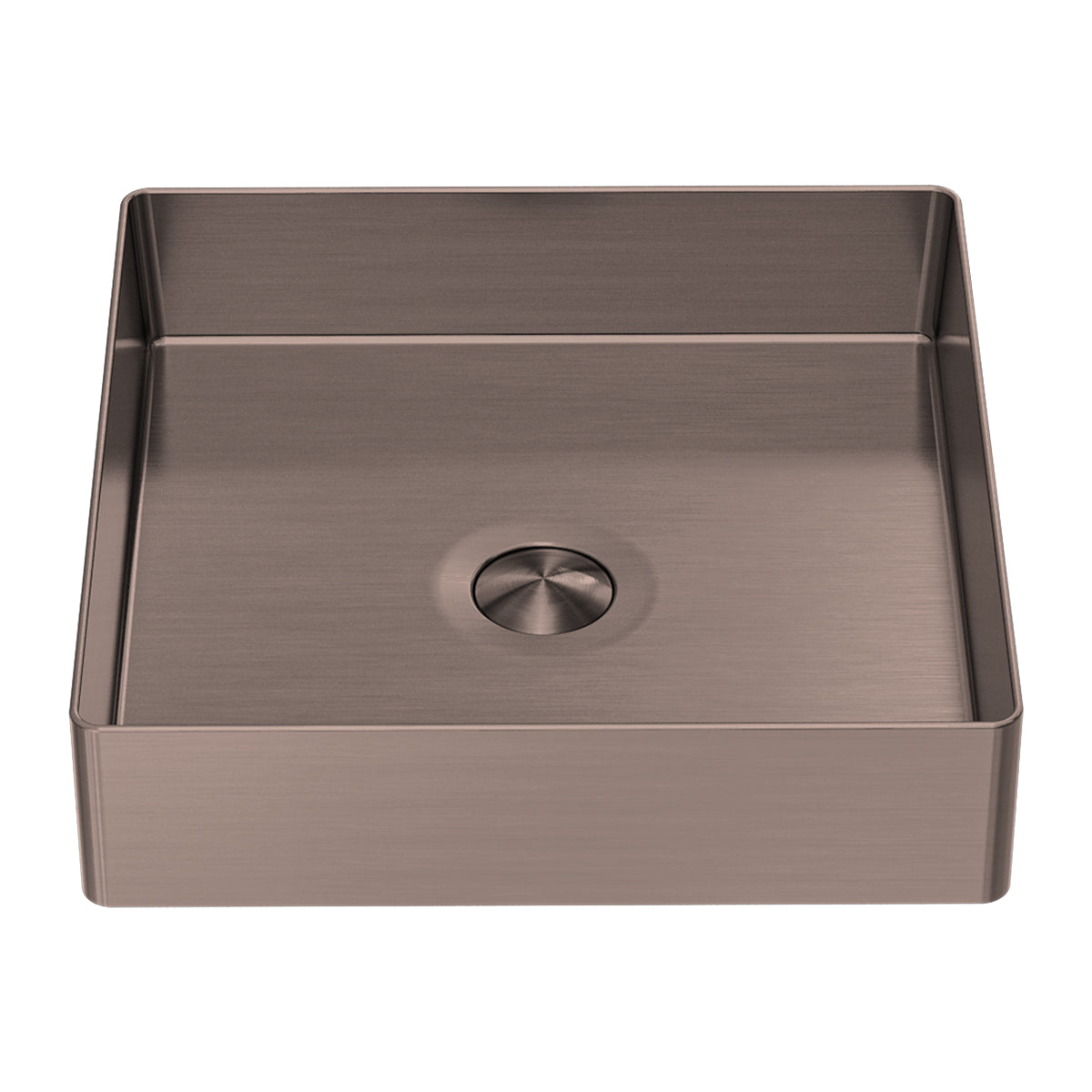OPAL SQUARE 400MM STAINLESS STEEL BASIN BRUSHED BRONZE