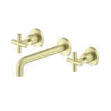 X Plus Wall Basin Set 180mm Brushed Gold