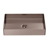 OPAL RECTANGLE STAINLESS STEEL BASIN BRUSHED BRONZE