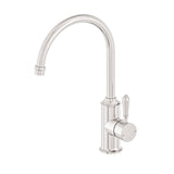 York Kitchen Mixer Gooseneck Spout With Metal Lever Brushed Nickel