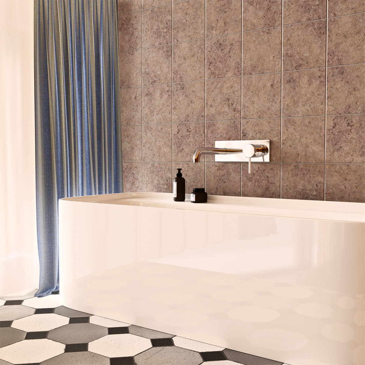 Mecca Wall Basin/Bath Mixer 120mm Chrome