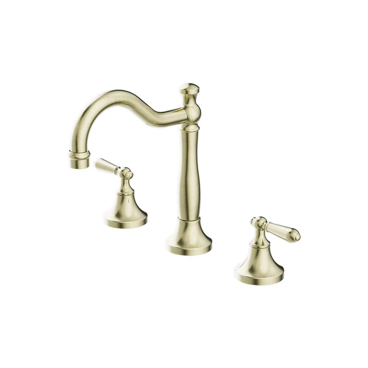 York Basin Set With Metal Lever Aged Brass