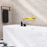 MECCA WALL BASIN/BATH MIXER HANDLE UP 120MM BRUSHED GOLD