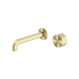 Kara Progressive Wall Basin/Bath Set 260mm Brushed Gold