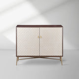 Seraphina Hand-Painted Champagne Gold Finish  Sideboard Buffet Cabinet With Two-Door