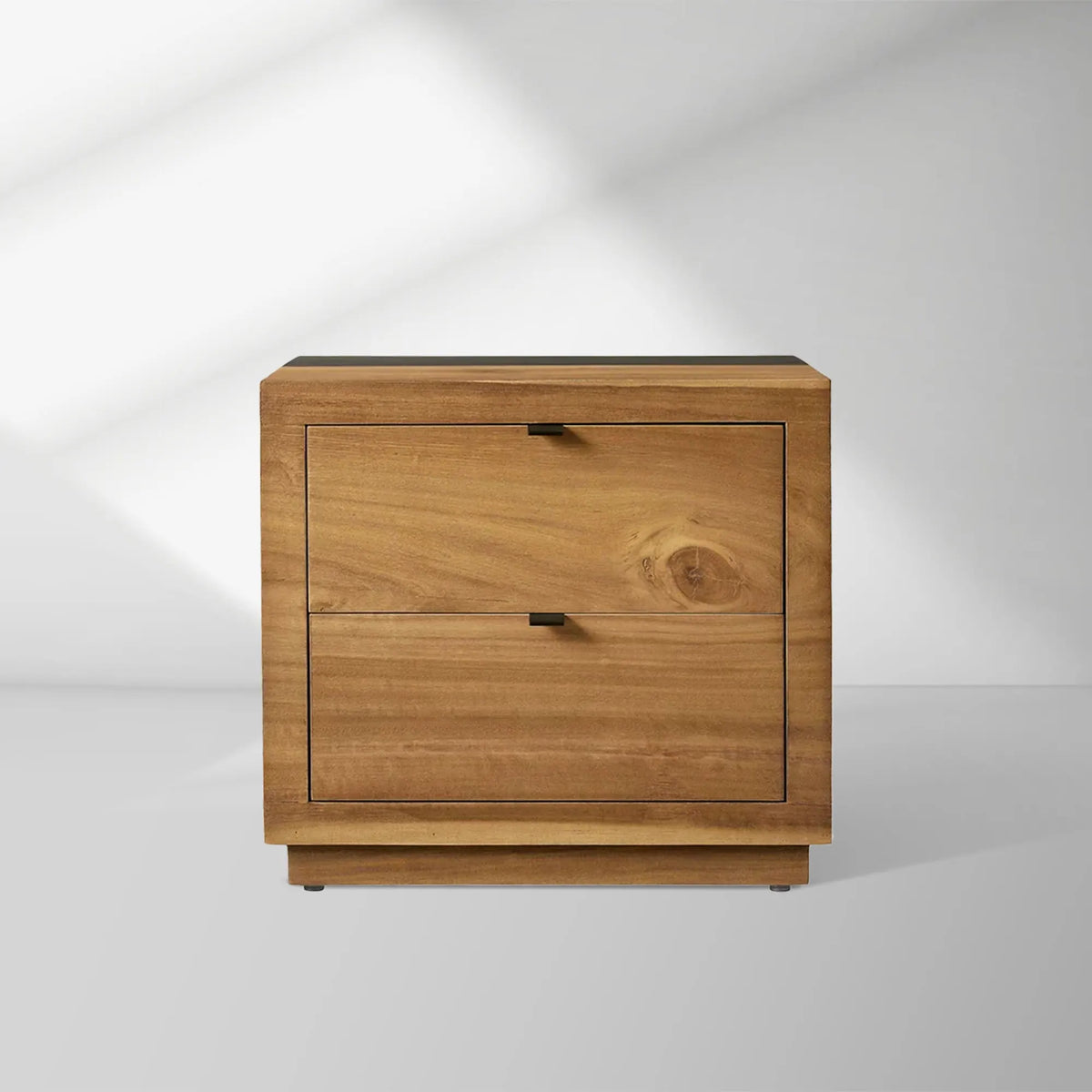 Acacius Closed Wood bedside Nightstand Yukas night side table 2 Drawers