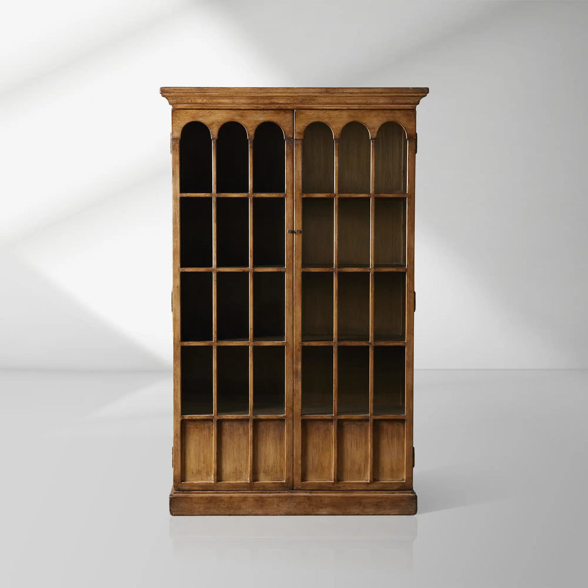 Merritt Solid Pine Tall Display Cabinet For Living Rooms Dining Areas Entryways