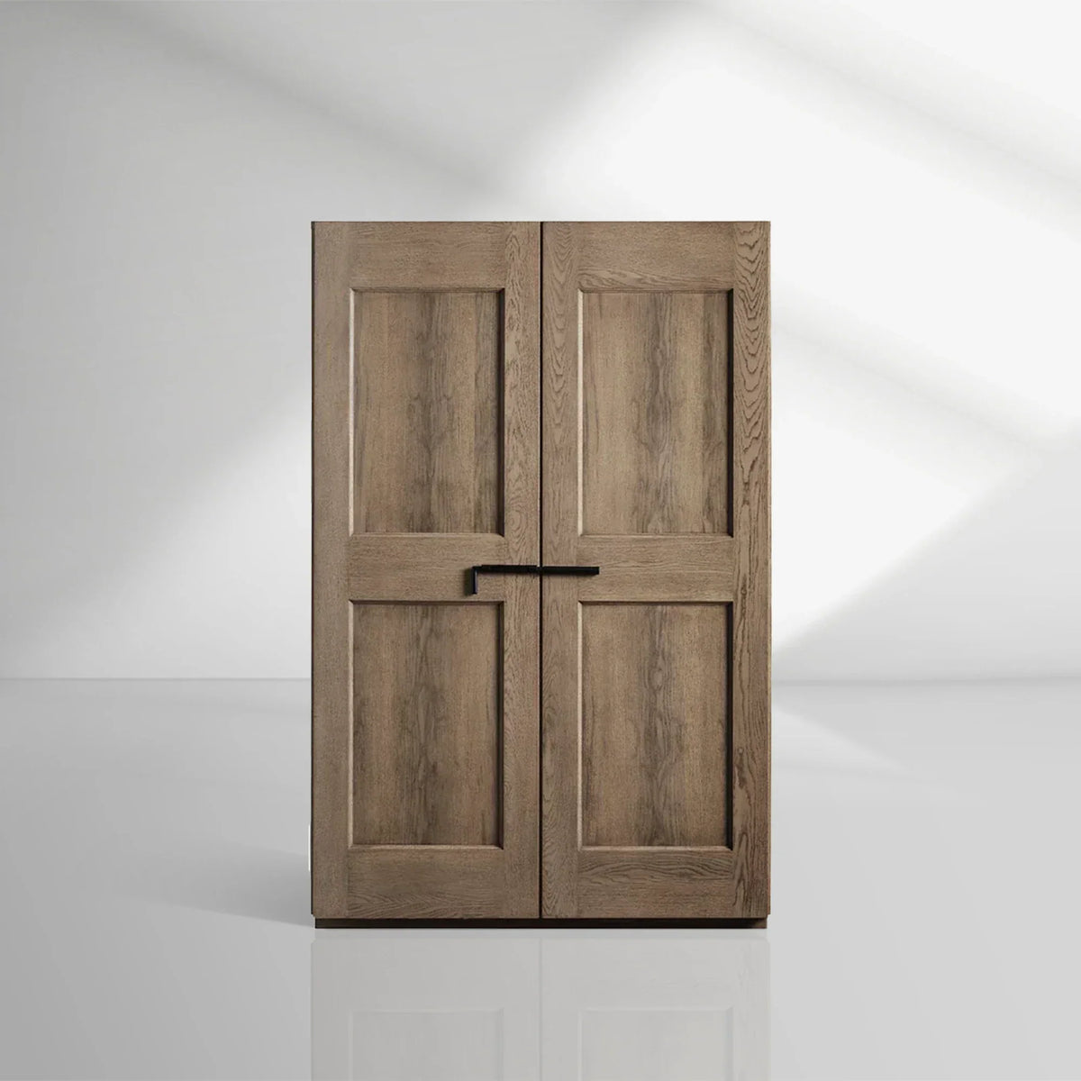 Turro Solid Oak Cabinet Rustic Living Room Tall Storage Cabinets