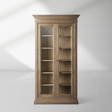 Tuscany Italian Wood Glass Door Display Cabinets With Adjustable Shelves