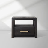 Palmer Storage Nightstand Wood Bedside Table Parsons Night side Cabinet With Drawer
