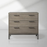 Palmer Large Nightstand Wood Nightside Table Bedroom 3 Drawer Cabinet
