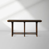 Yasu Pine Entrance Console Table Wood Hallway Entryway Table