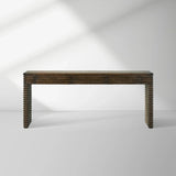 Kai Reclaimed Pine Entryway Console Storage Table Slatted Hallway Entrance Table With Drawer