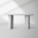 Serafin Entryway Console Table in Grey Dolomite Natural Stone Hallway Entrance Table