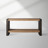 Telluride Entryway Console Table Reclaimed Oak Hallway Entrance Table With Steel Base