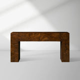 Kalmar Teak Entrance Console Table Hand-pieced Wood Hallway Entryway Table