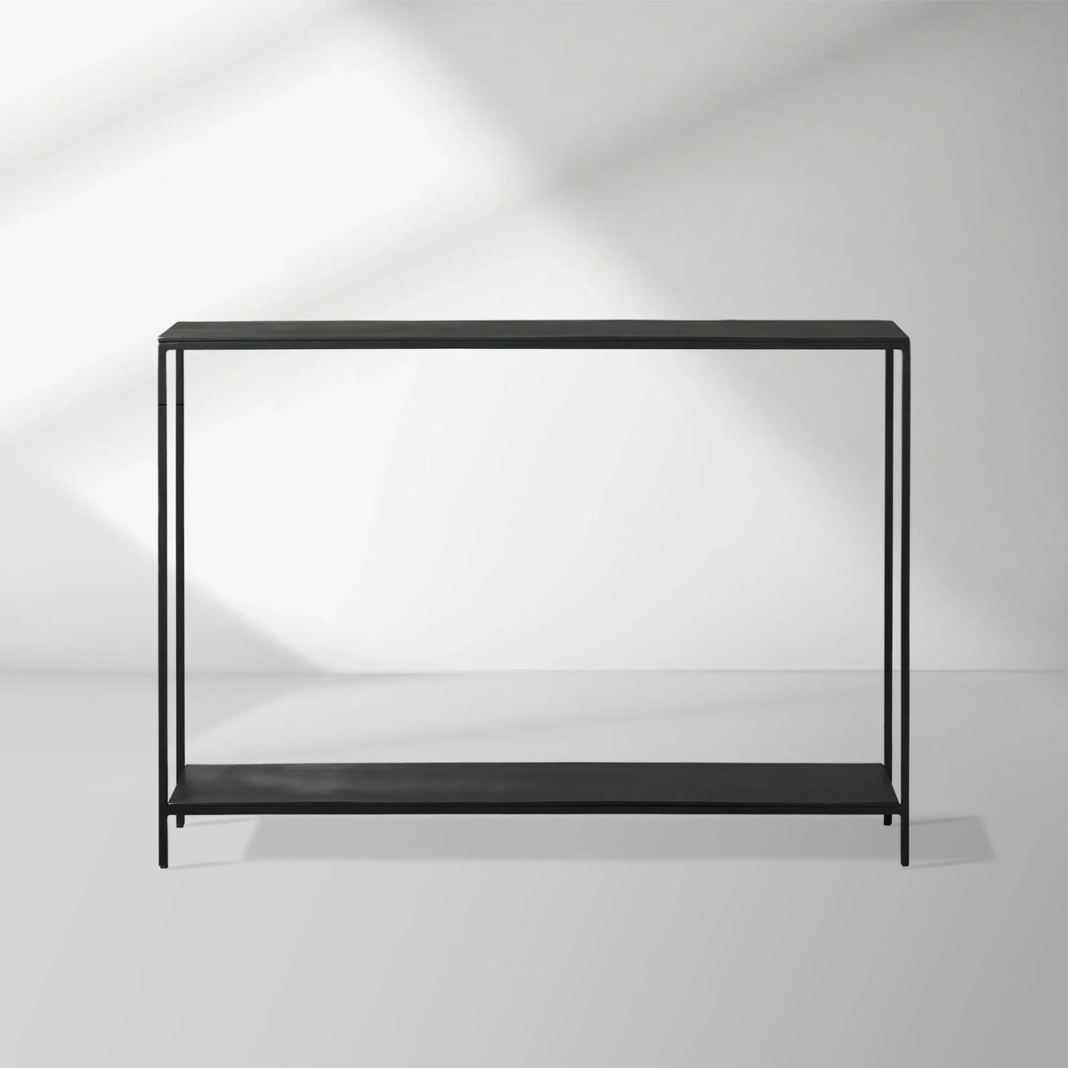 Kavali Slim Metal Entrance Console Table Solid Iron Frame Hallway Entryway Table