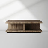 Leandro Reclaimed Oak Coffee Table Wood Living Room Center Tea Table Timeworn Cocktail Table