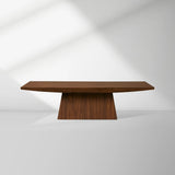 Ilaria Walnut Coffee Table Living Room Center Tea Table Classic Pedestal Cocktail Table