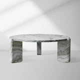 Lonelle Solid Natural Stone Coffee Table Modern Cocktail Table Living Room Center Tea Table