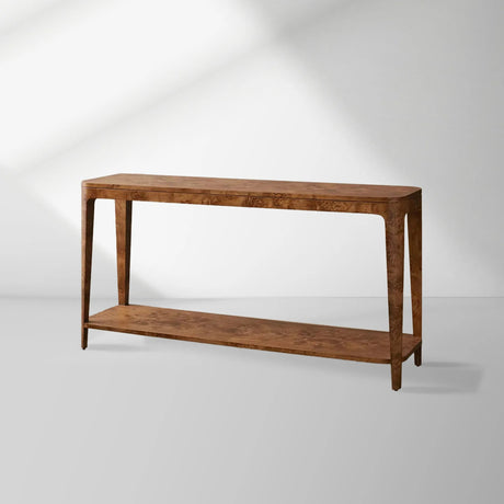 Mogadore Mappa Burl Entryway Console Table Poplar Wood Hallway Entrance Table