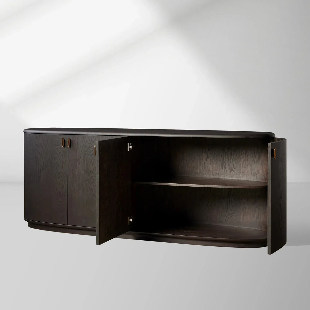 Bexler Natural Wood Sideboard Buffet Table Living Room Entryways Cabinet