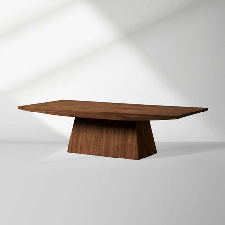 Ilaria Walnut Coffee Table Living Room Center Tea Table Classic Pedestal Cocktail Table