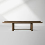 Warby Wood Extension Dining Table with Two 18" Leaves Mocha Finish
