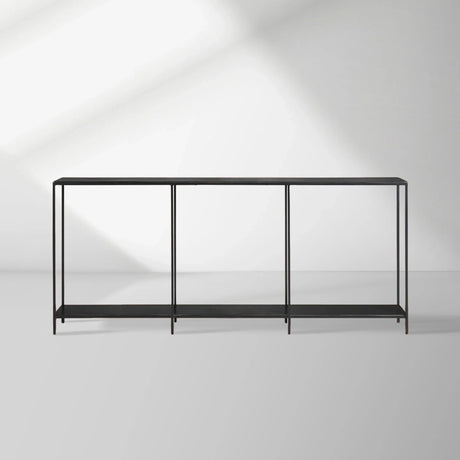 Kavali Metal Entryway Console Table Solid Iron Frame Hallway Entrance Table