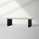 Saint Germain Marble Top Coffee Table Living Room Cocktail Table Clement Wood Base Center Tea Table