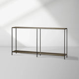 Kavali Metal Entryway Console Table Solid Iron Frame Hallway Entrance Table