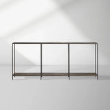 Kavali Metal Entryway Console Table Solid Iron Frame Hallway Entrance Table
