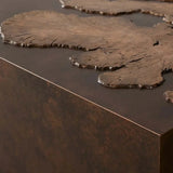 Obra Salvaged Burl Coffee Table Living Room Steel Base Cocktail Table Wood Center Tea Table