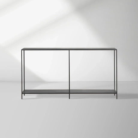 Kavali Metal Entryway Console Table Solid Iron Frame Hallway Entrance Table