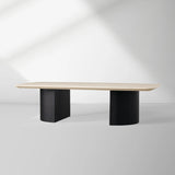 Saint Germain Marble Top Coffee Table Oak Wood Dauphine Base Cocktail Table Living Room Ston Top Center Tea Table