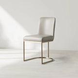 Bradley Curved Back Dining Chair with Upholstered Modern Steel Frame Living Room Chairs
