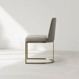 Bradley Curved Back Dining Chair with Upholstered Modern Steel Frame Living Room Chairs