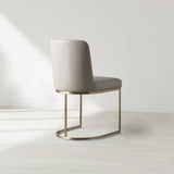 Bradley Curved Back Dining Chair with Upholstered Modern Steel Frame Living Room Chairs