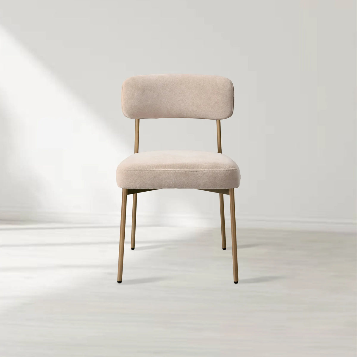 Billie Performance Fabric Dining Chair Modern Antiqued Iron Frame Living Room Chairs