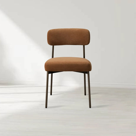 Billie Performance Fabric Dining Chair Modern Antiqued Iron Frame Living Room Chairs
