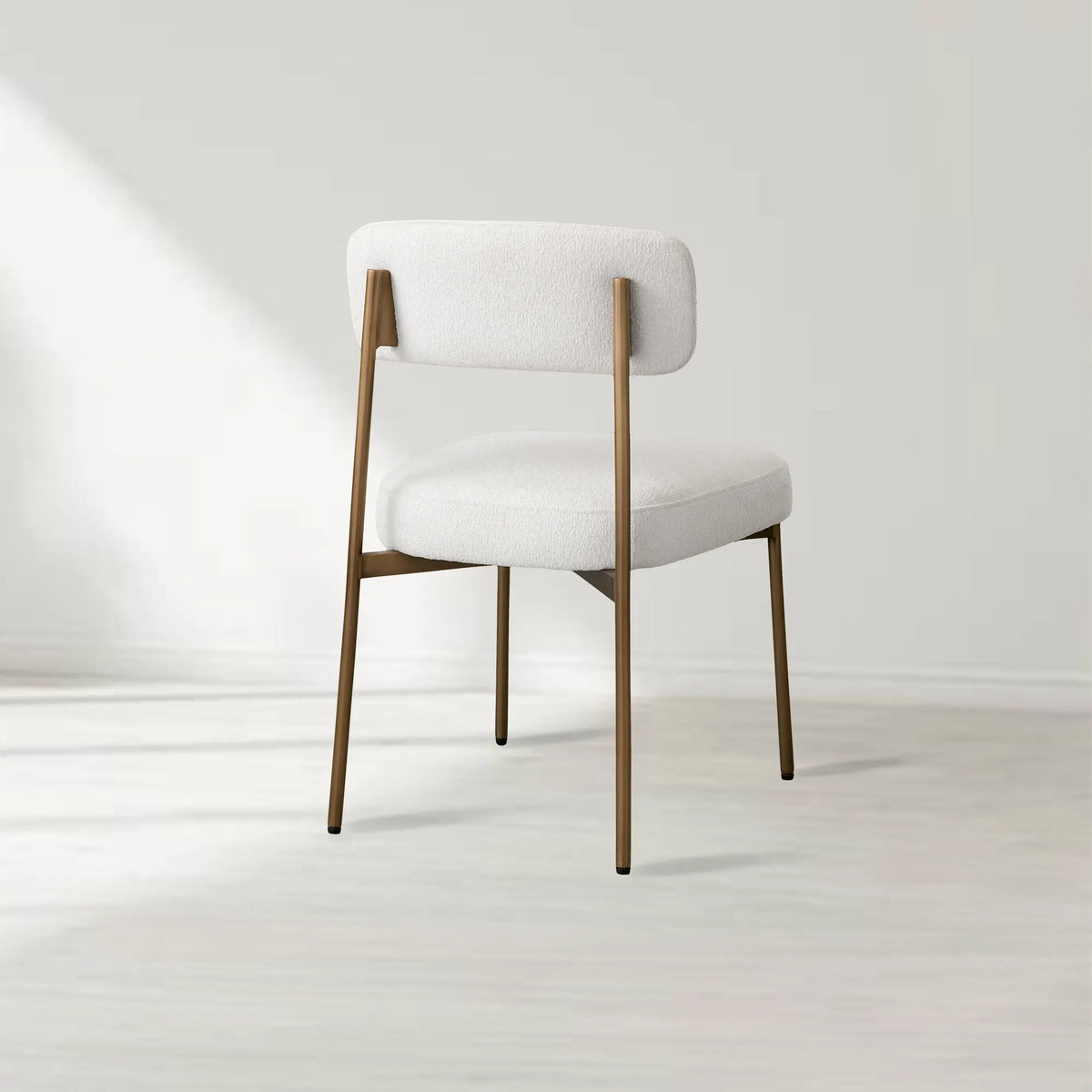 Billie Performance Fabric Dining Chair Modern Antiqued Iron Frame Living Room Chairs