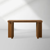 Eaves Layered Oak Entrance Console Table Mdernity Wood Entryways Wallway Table